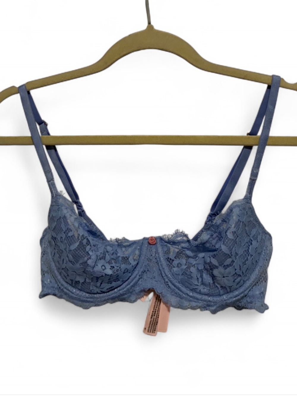 Victoria’s Secret Push Up Without Padding Blue Lace Bra